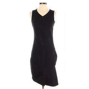 Minan Wong Black Sheath Asymmetrical Dress Sz 8